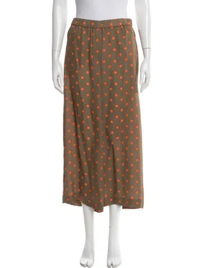 Pre-owned Theory Silk Pants In Brown