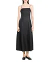 Theory Sleeveless Silk-twill Dress In Black