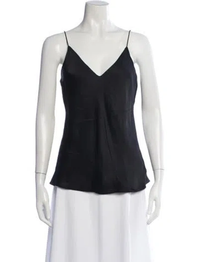 Pre-owned Theory Silk Pleated Accents Pajamas In Black