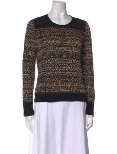 Pre-owned Theory Silk Printed Sweater In Neutral
