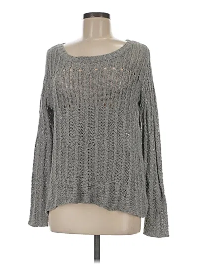 Pre-owned Theory Silk Pullover Sweater In Gray