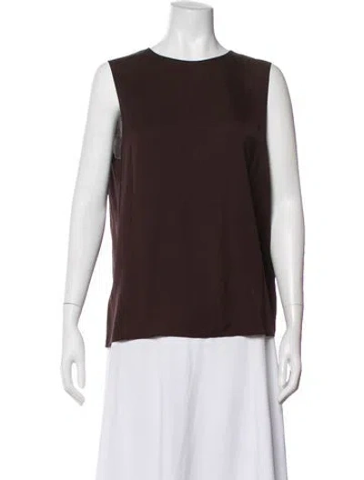 Pre-owned Theory Silk Raw-edge Trim Lounge Set W/ Tags In Brown