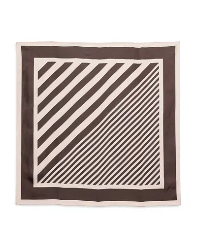 Theory Silk Scarf In Brown