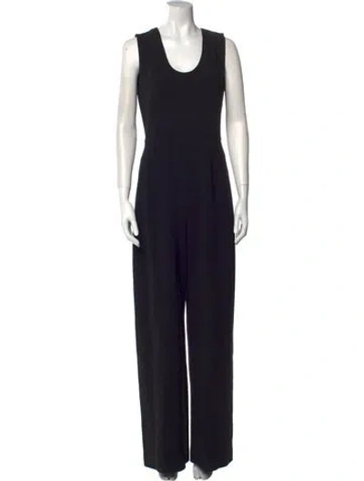 Pre-owned Theory Silk Scoop Neck Jumpsuit W/ Tags In Black