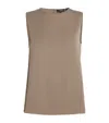 Theory Silk Shell Top In Brown