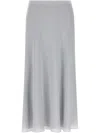 Theory Flowy Silk Skirt With Silhouette In Grau