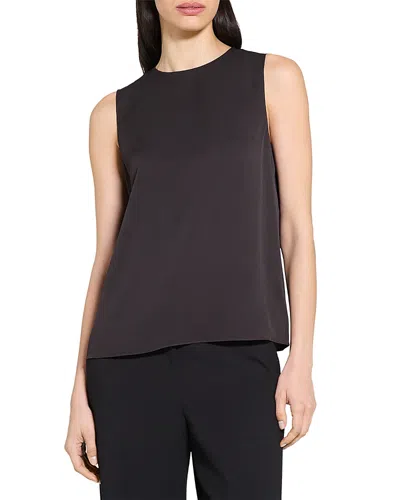 Theory Silk Sleeveless Top In Black