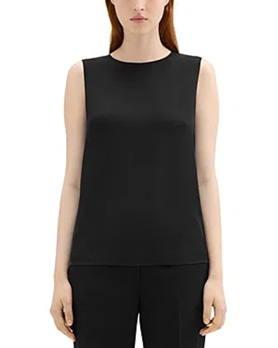 Theory Silk Sleeveless Top In Black