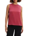 Theory Silk Sleeveless Top In Deep Rose