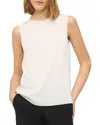 Theory Womens Ivory Sleeveless Regular-fit Silk Top In Ivory