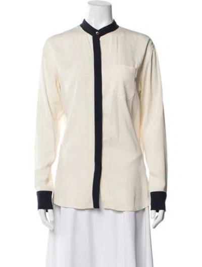 Pre-owned Theory Silk Sweater In White