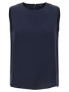 Theory Shell Top In Silk Georgette In Blue