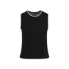 Theory Wool Knit Tank Top In Black
