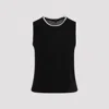 Theory Wool Knit Tank Top In Stj Black New Ivory