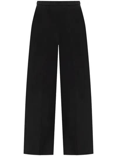 Theory Wide-leg Pull-on Pant In Admiral Crepe In Black