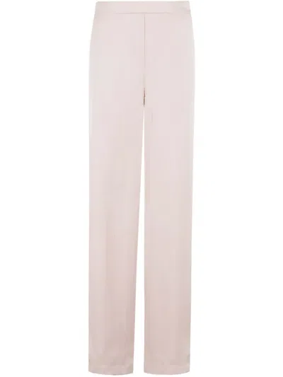 Theory Silk Trousers In Pink