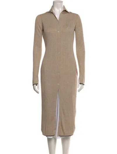 Pre-owned Theory Silk V-neck Sweater In Neutral