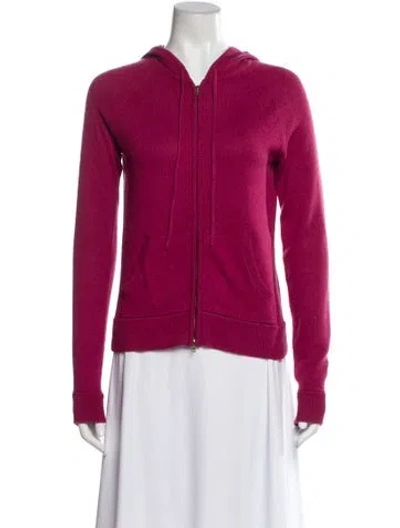 Pre-owned Theory Silk V-neck Sweater In Pink