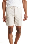 Theory Sillar Zaine Cotton Shorts In Moon/white