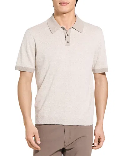Theory Silver Cloud Polo Shirt In Gray