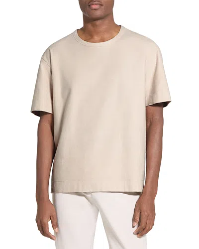 Theory Silver Cloud Soft Terry Boxy T-shirt In Neutral