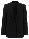 Theory Black Single Breasted Blazer In Black