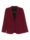 Theory Single-breasted Blazer In Brown