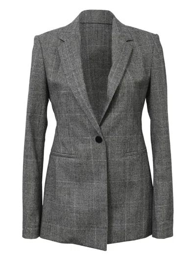 Pre-owned Theory Single-breasted Blazer In Gray