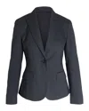 Theory Single-breasted Blazer In Black Wool In Black