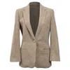 Theory Single-breasted Blazer In Brown Tweed Wool In Brown