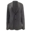 Theory Single-breasted Blazer In Grey Polyamide In Grey