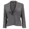 Theory Single-breasted Blazer In Grey Wool In Gray