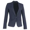 Theory Single-breasted Blazer In Navy Blue Wool In Blue