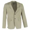 Theory Single-breasted Blazer In Olive Linen In Green