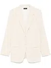 Theory Single-breasted Blazer In Neutrals