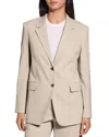 Theory Oversized Crunch Linen Blazer In Straw
