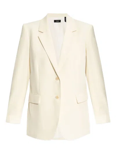 Theory Single-breasted Blazer In White