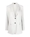 Theory Single-breasted Button Blazer In White