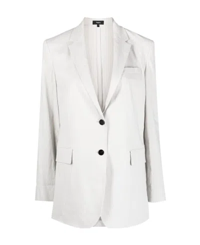 THEORY SINGLE-BREASTED BUTTON BLAZER