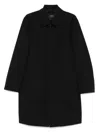 Theory Single-breasted Coat In Black