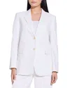 Theory Rolled Sleeve Linen Blend Blazer In White