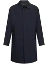 Theory Single-breasted Overcoat In Blue