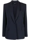 Theory Single-breasted Shawl-lapels Blazer In Blue