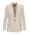 Theory Single Breasted Tailored Blazer In Nude