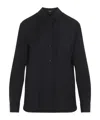 Theory Long-sleeved Wool Shirt In Black