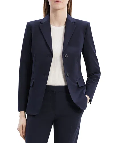 Theory Single Breasted Slim Fit Blazer In Deep Navy