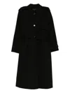 Theory Single-breasted Trench Coat In Black