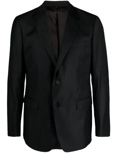 Theory Single-breasted Wool Blazer In Gray