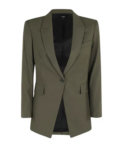 THEORY SINGLE-BREASTED WOOL BLAZER