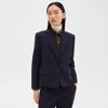 Theory Fairfield Stripe Riding Blazer In Navy